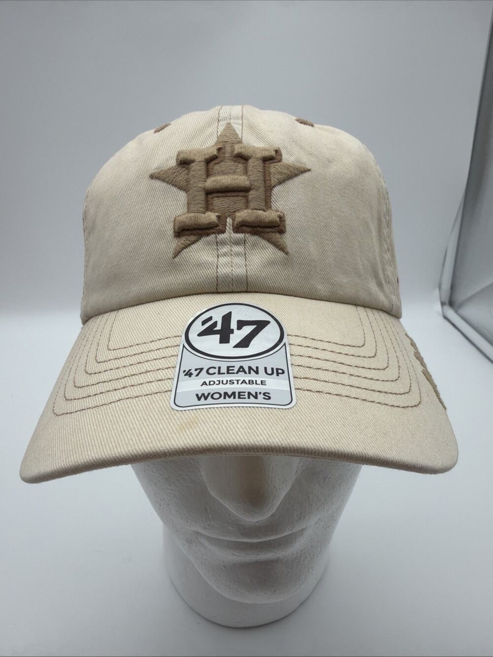 Houston Astros 47 Clean Up Women’s Adjustable Hat Cap Beige Tan New